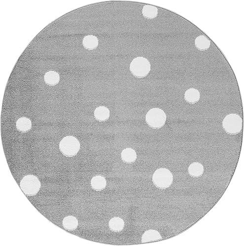Jimri Dots Tapis à Pois pour Enfants - Tapis pour Chambre d'enfant - Chambre bébé (Beige, 80 x 150 cm) - Nail Gallerys