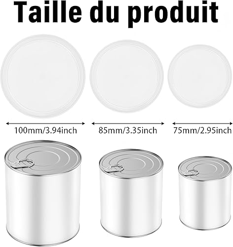 Kaempe 18 PCS couvercles pour 3 tailles (75mm, 85mm, 100mm), couvercles de yaourt réutilisables et lavables, matériau PE de qualité alimentaire pour une ouverture facile des extrémités des boîtes. - Nail Gallerys