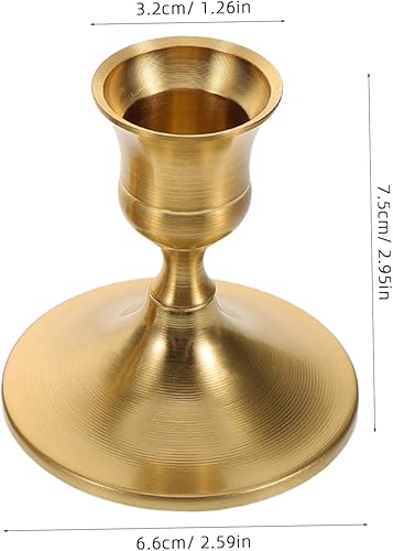 HEALLILY 2 Pièces Bougeoirs Bougeoirs De Mariage Bougeoir Bougeoir Pièce Maîtresse De Table Chandelles Coniques en Laiton Bougeur De Mariage Décor De Pièce Maîtresse De Table Laiton Doré - Nail Gallerys