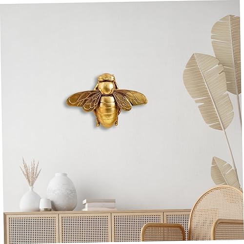 KDAMGOQE Décorations d'abeilles pour la Maison, décoration Murale d'abeille 7.76x2.17x5.43In décorations de résine dorée 3D Vintage pour la Maison, pour Les collectionneurs et Les Amoureux de la - Nail Gallerys
