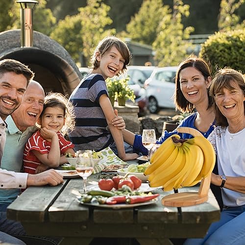 Banana Hook - Porte-bananes En Bois, Banana Hanger En Bambou | Support Robuste Pour Bananes, Crochet De Suspension Banane, Stockage De Fruits Pour Cuisine, Présentoir À Bananes Pour Comptoir Avec Base - Nail Gallerys