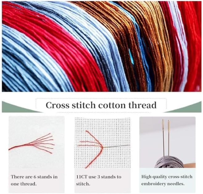 XFENDOUDOU Point De Croix Kit Complet Adulte Facile Dragon fantastique Kit Canevas et Broderie Complet avec Fils 16x20inch - Nail Gallerys