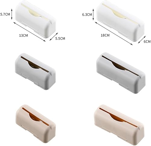 Generic Distributeur de sacs mural, étanche et auto-adhésif, Rangement pour sacs poubelle à accrocher, Pour cuisine, Grande taille, Blanc, Polypropylène, 18 x 6 x 6,5 cm, 648 ml - Nail Gallerys