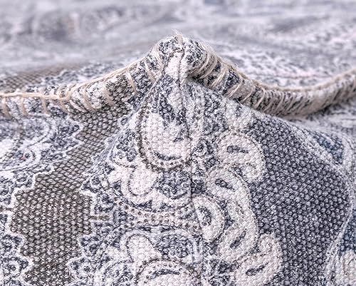 Mandala Life ART Vintage Coussin de Sol - 6Rembourrage Non Inclus 60x20cm Ronde Coton - Pouf Ottoman Marocain Décoratif Fait Main - Coloré - Nail Gallerys