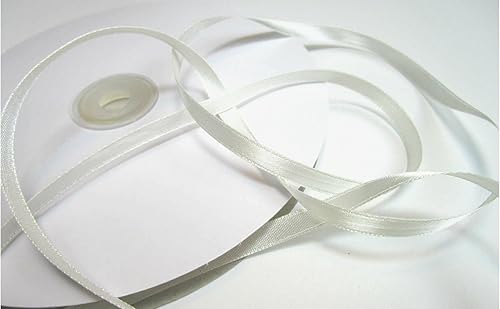 100 m satin ruban 6 mm de large: Ivoire-Crème - Nail Gallerys