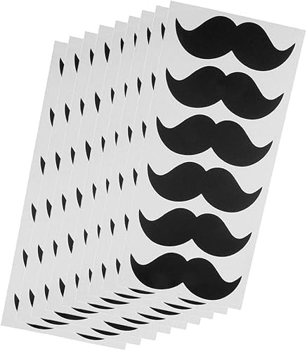 PETSOLA 9 X 6pcs Black Board Adhésif Vinyle Moustache Autocollant Stickers Art DIY Artisanat Décor - Nail Gallerys