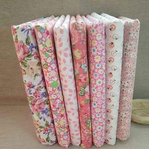 Wohlstand 7pcs / Set Tissu en Coton pour la Couture Quilting Patchwork Home Textile Série Couture Quilting Fabric Patchwork Vêtements Sewing Artisanat Rose Tilda Doll Body Cloth(50 x 50cm) - Nail Gallerys