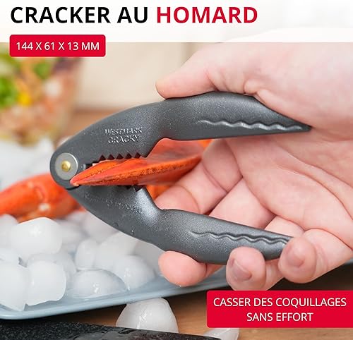 Westmark Casse-Homard Cracky Black Edition – Pinces à Homard Innovantes pour Homards, Crabes et Fruits de Mer – Anthracite - Nail Gallerys