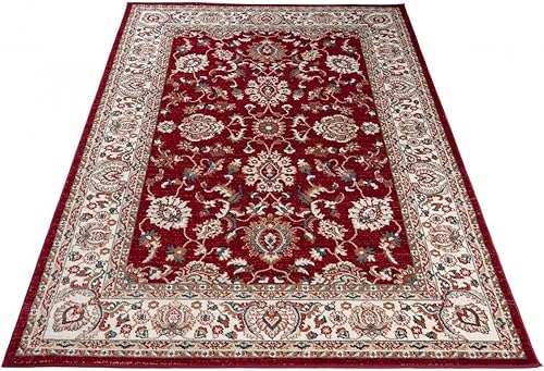 Petit Tapis d'Orient - ROUGE CRÈME - Motif Persan Traditionnel et Oriental - Tapis de Salon Ultra Doux - ' AYLA ' - 120 x 170 cm - Nail Gallerys