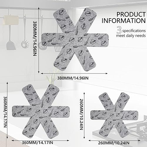 Protection Casserole Protege Poele 12 Pièces Protection Casseroles Protection Poele 3 Tailles (26-36- 38 CM) Protéger Les Surfaces de Votre Cuisine pour Éviter Les Rayures - Nail Gallerys