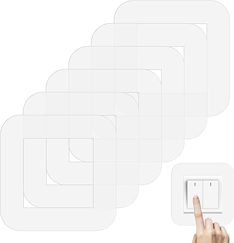 6 Protection Murale pour Interrupteurs et Prises,Protection d'interrupteur pour le Mur,Interrupteurs de Protection pour mur,Protection pour Papier Peint pour Interrupteur - Nail Gallerys