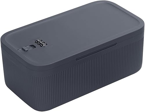 Boîte de rangement verrouillable en matériau ABS pour téléphones portables, médicaments, collations avec serrure à combinaison, 23,9 x 13,1 x 9,6 cm, boîte multifonctionnelle, pour le bureau, la - Nail Gallerys