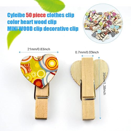 TONAUP Mini Pince a Linge, 50 PCS Coloré Mini Pinces à Linge Clips en Bois Clips Photo en Bois pour Artisanat Art DIY Décoration Mariage Party - Nail Gallerys