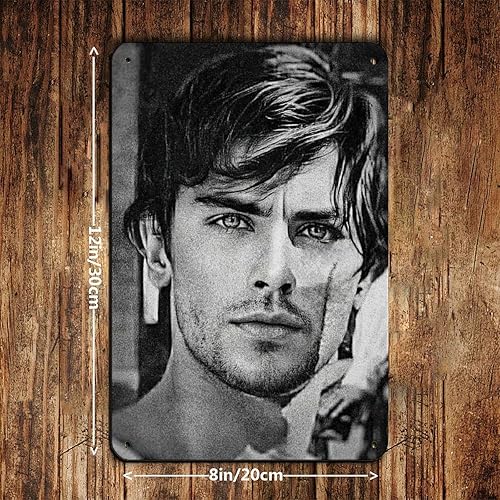 Poster rétro en métal avec acteurs masculins français Alain Delon - Décoration murale - 20 x 30 cm - Nail Gallerys