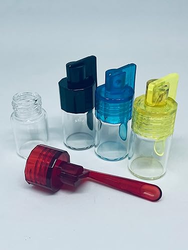Lot de 4 petites fioles en verre avec cuillère pliante - Nail Gallerys