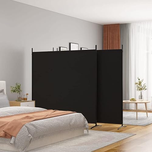 PIXZSSI Lot de 4 séparateurs de pièce d'intérieur noir 200 x 220 cm en tissu pliable multifonction cloison de séparation pour salon paravent décoratif brise-vue chambre mur d'arrière-plan vestiaire - Nail Gallerys