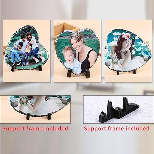 Personnalisée Lithographie avec Votre Image Photo Personnalisable en Pierre Calcaire Cadre de Photo DIY Forme de Coeur Personnalisé Exquis Décoration de Maison Cadeau Noël/Anniversaire - Nail Gallerys