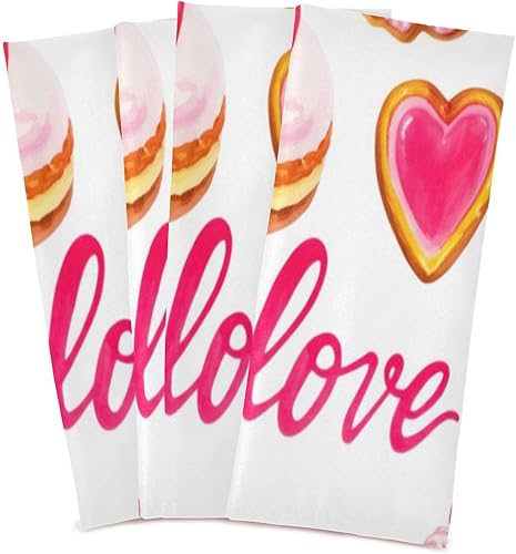 RPLIFE Torchons à vaisselle mignons roses et rouges - 71 x 45,7 cm - Serviettes absorbantes de printemps - Nail Gallerys